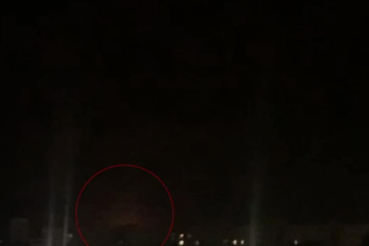 Ночная вспышка на беларуском аэродроме / Скриншот