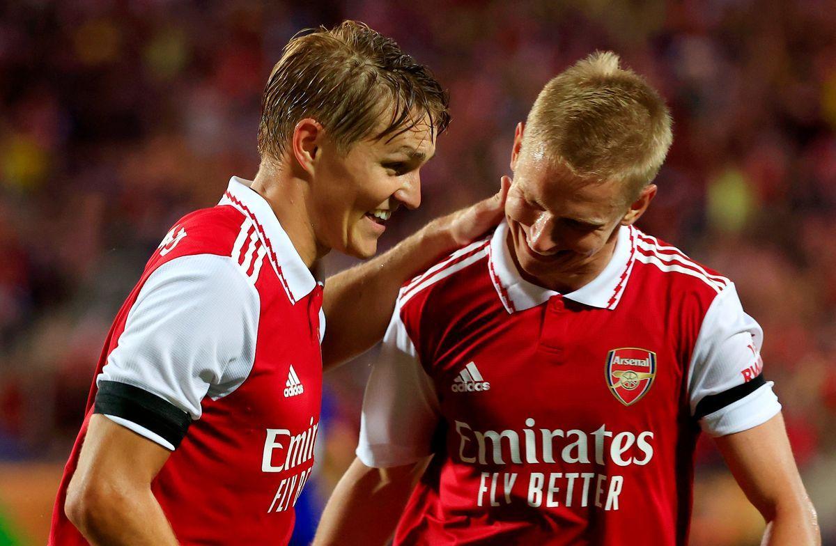 Alexander Zinchenko and Martin Odegaard / photo twitter.com/Arsenal