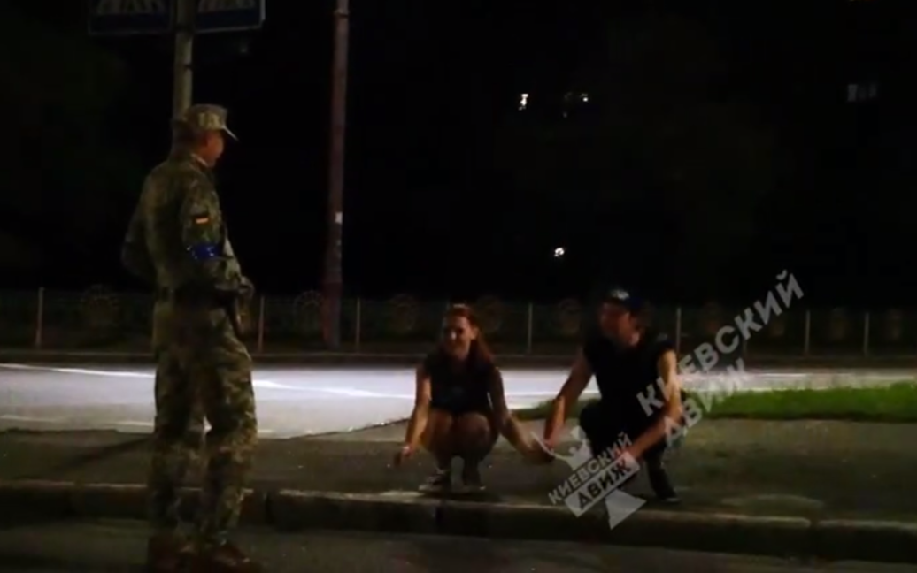 В Киеве ночью наказали нарушителей комендантского часа / Скриншот