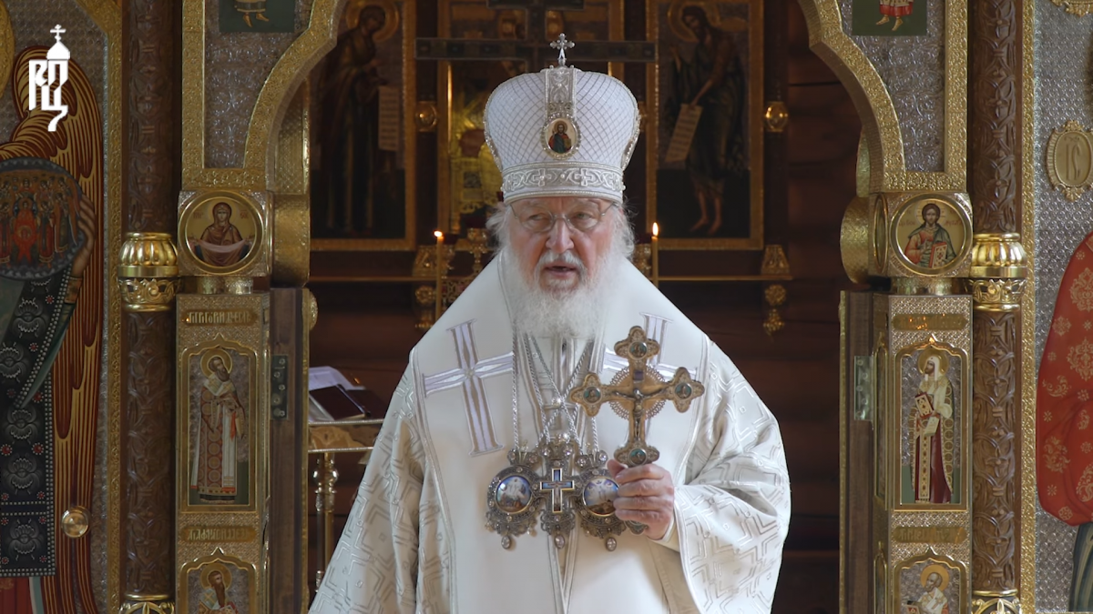 Глава русской православной церкви патриарх Кирилл (Владимир Гундяев) / фото скриншот Ютуб