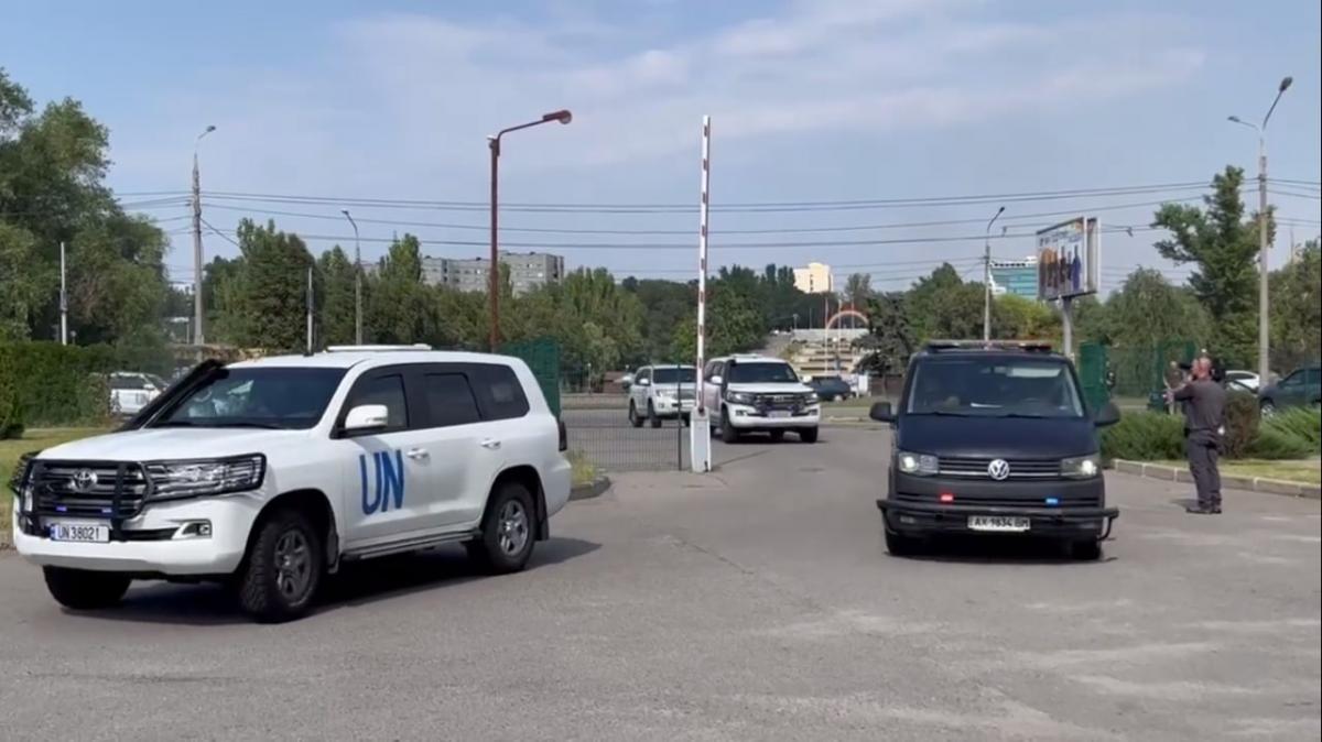 Миссия МАГАТЭ прибыла в Запорожье / скриншот Миссия МАГАТЭ прибыла в Запорожье / скриншот