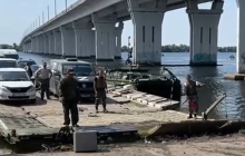 Окупанти зняли пропагандистське відео з переправою вздовж Антонівського мосту