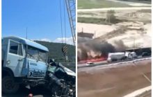 В окупованому Криму вантажівка з краденим зерном потрапила в ДТП: є загиблі, багато поранених