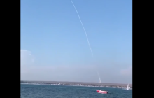 В окупованому Криму спрацювала система ППО росіян: опубліковано відео