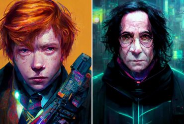 The neural network transferred the characters and locations from Harry Potter to the world of cyberpunk (photo)