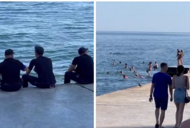 В Одессе отдыхающие купаются в море, несмотря на мины: у полиции опустились руки (видео)