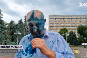 Зеленка в обличчя для поціновувача "руського міра" від активістів