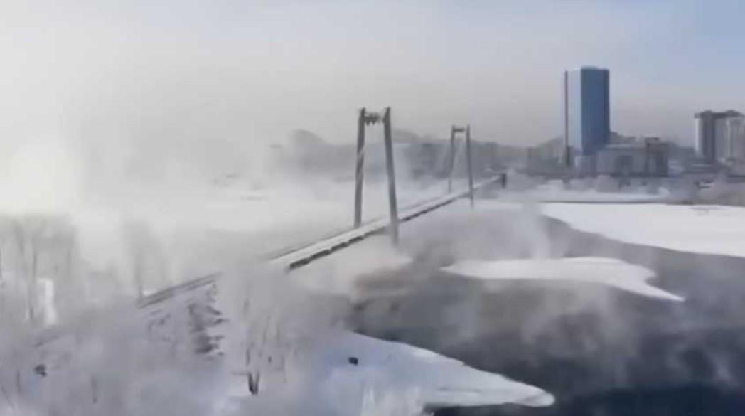 У РФ показали, як взимку замерзатиме Європа без газу на прикладі Красноярська / скріншот