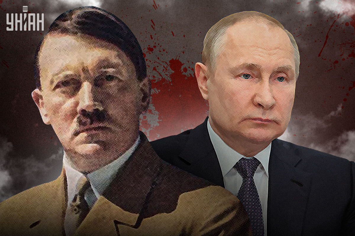 Более 90% украинцев считают Путина современным Гитлером / коллаж УНИАН Более 90% украинцев считают Путина современным Гитлером / коллаж УНИАН