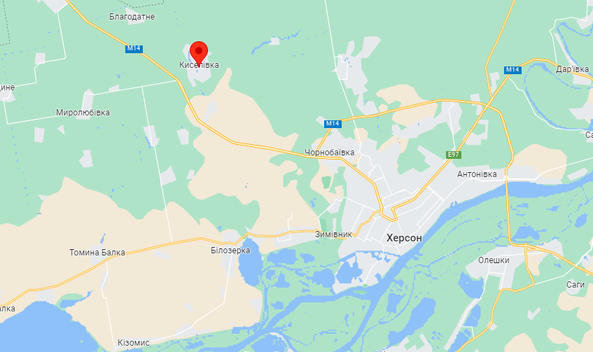 Следующая после Киселевки - Чернобаевка / Google Maps