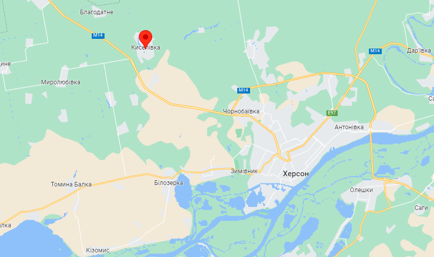 Следующая после Киселевки - Чернобаевка / Google Maps Следующая после Киселевки - Чернобаевка / Google Maps