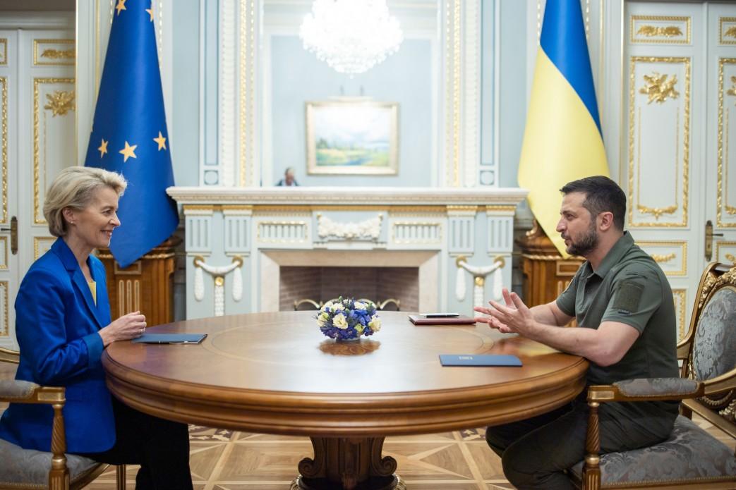 Фон дер Ляйєн і Зеленський обговорили низку питань \ фото president.gov.ua Фон дер Ляйєн і Зеленський обговорили низку питань \ фото president.gov.ua
