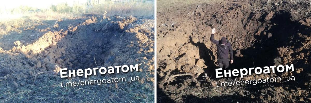 Ракета противника попала в промзону ЮАЭС / фото t.me/energoatom_ua