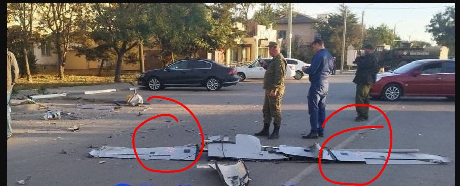 The invaders shot down their own drone in Crimea and tried to pass it off as Ukrainian / photo: egazet/Twitter