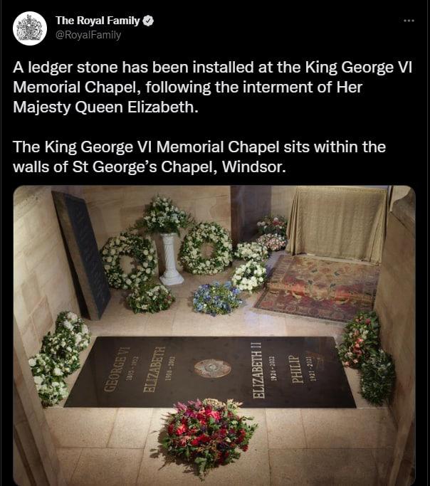 З'явилося перше фото місця поховання Єлизавети ІІ / скріншот