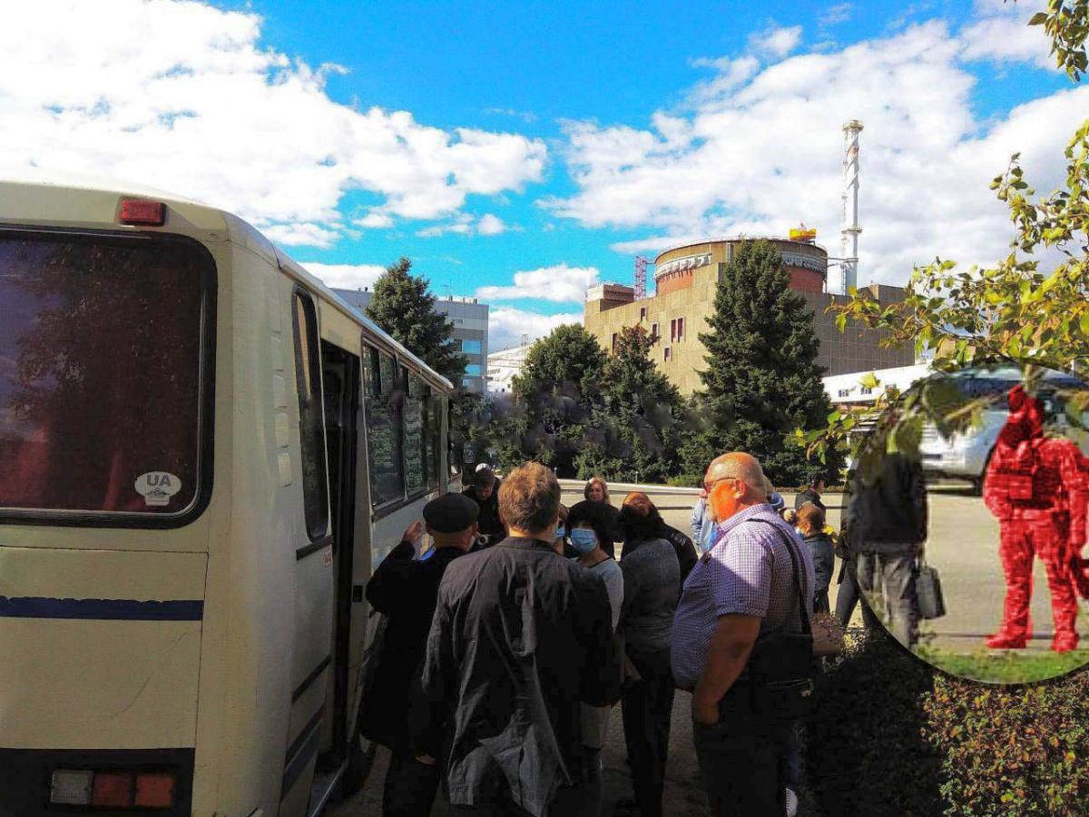 Самозванцы "голосовали" в автобусе / фото "Энергоатом"