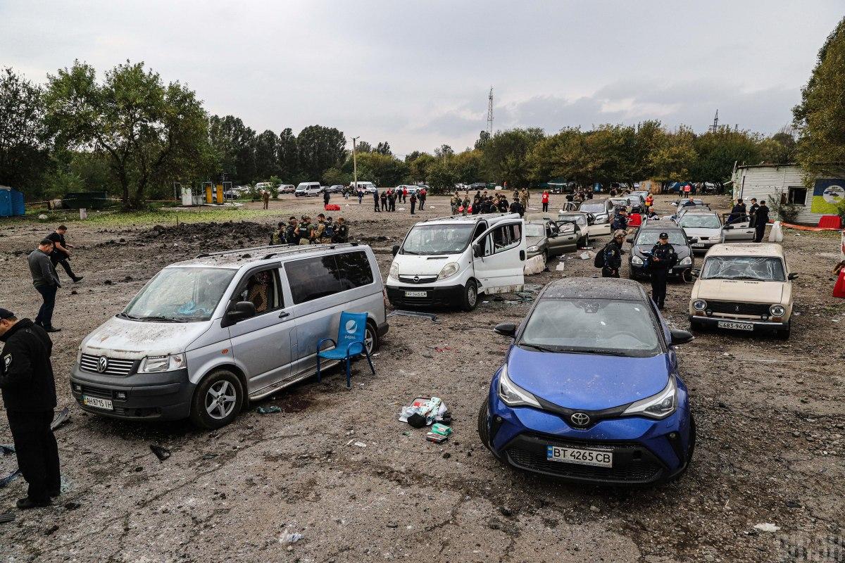 Оккупанты ударили по автоколонне в Запорожье \ фото УНИАН
