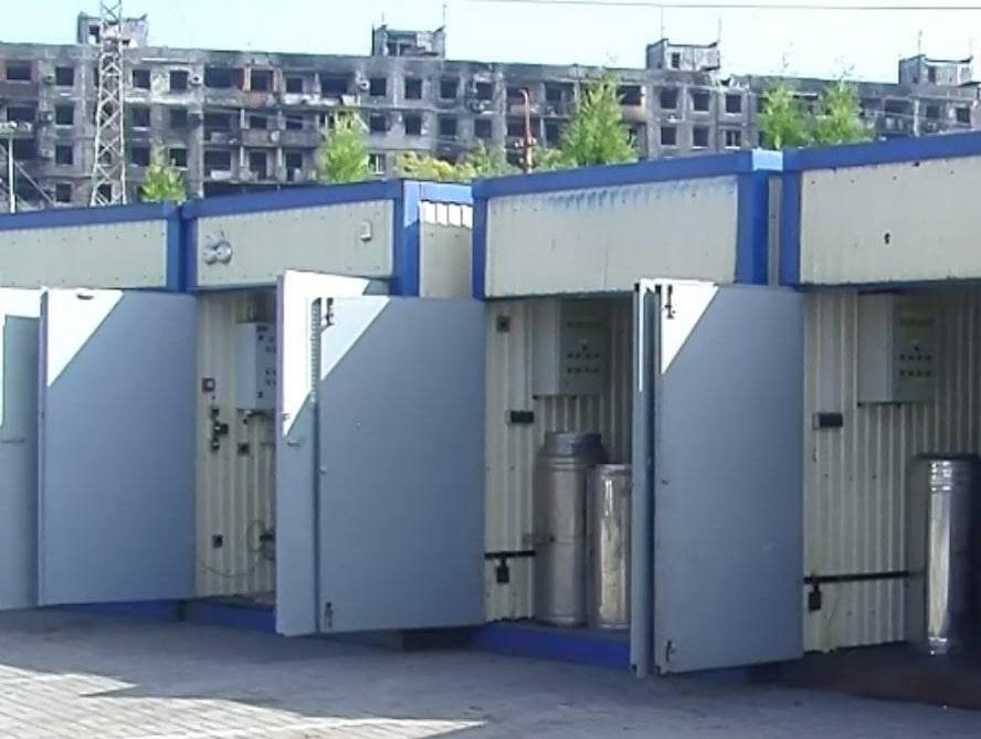 Окупанти привезли в Маріуполь мобільні котельні \ фото Телеграм-канал Маріупольська міськрада Окупанти привезли в Маріуполь мобільні котельні \ фото Телеграм-канал Маріупольська міськрада