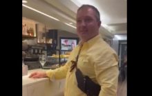 В Испании российский "патриот" решил поучить украинок фашизму (видео)