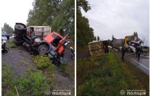 В Черкаській області зіткнулися дві вантажівки та легкове авто: двоє водіїв загинули (фото)