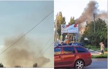 Федоров: в Мелитополе прогремел взрыв, предварительно, горит автомобиль (видео)