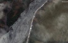 Длинные очереди россиян у границы с Грузией попали на спутниковые снимки