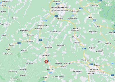 На Івано-франківщині стався землетрус / скріншот Google-карти