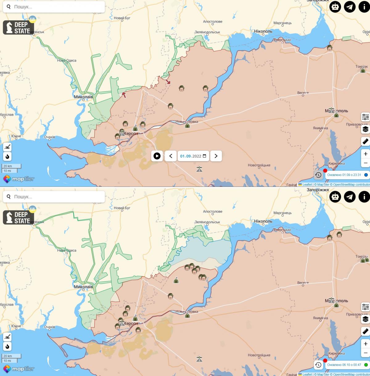 50 населенных пунктов освобождены на Херсонщине / карта