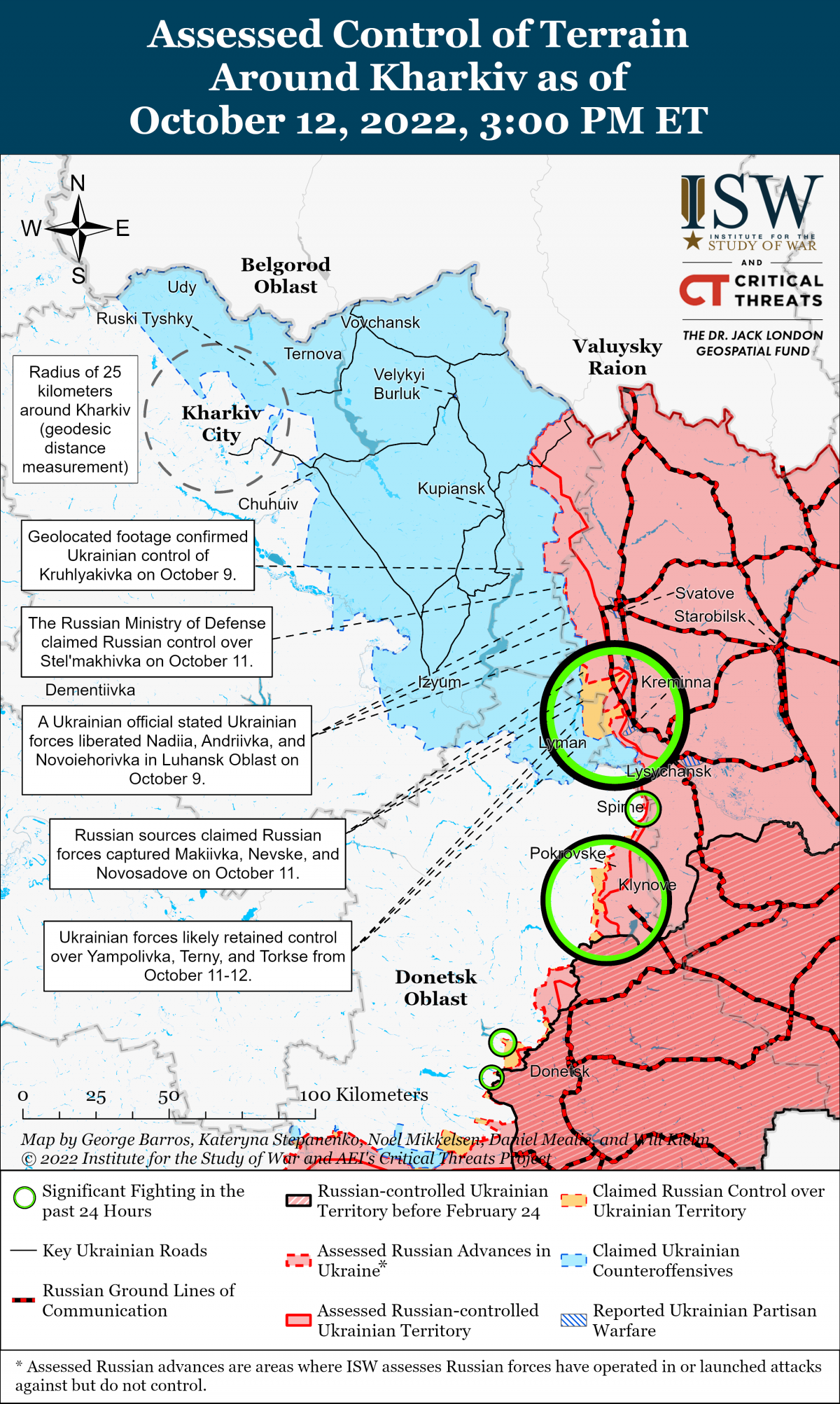 Ситуація на Луганщині / ISW Ситуація на Луганщині / ISW