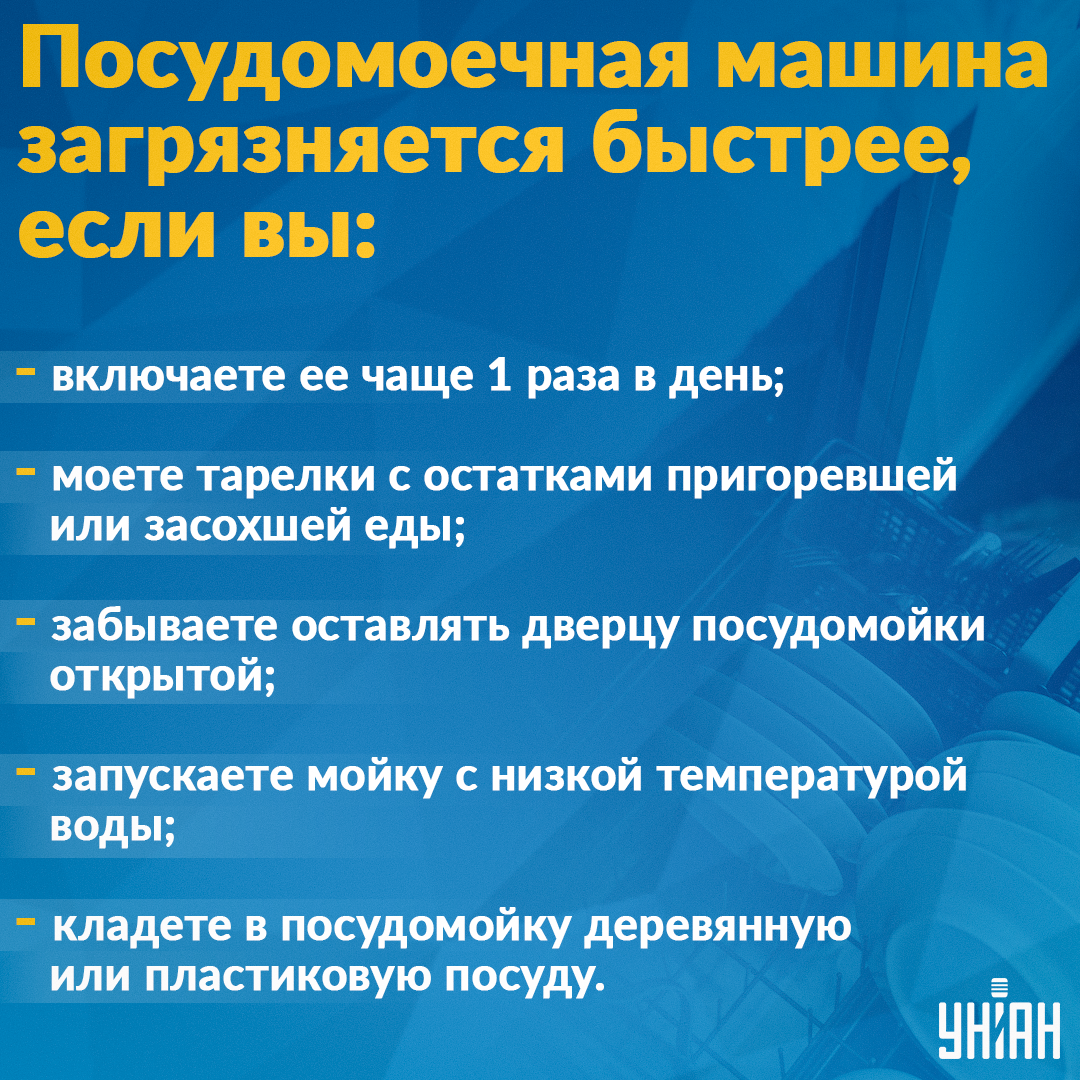 Чем можно почистить посудомоечную машину в домашних условиях / Инфографика УНИАН Чем можно почистить посудомоечную машину в домашних условиях / Инфографика УНИАН