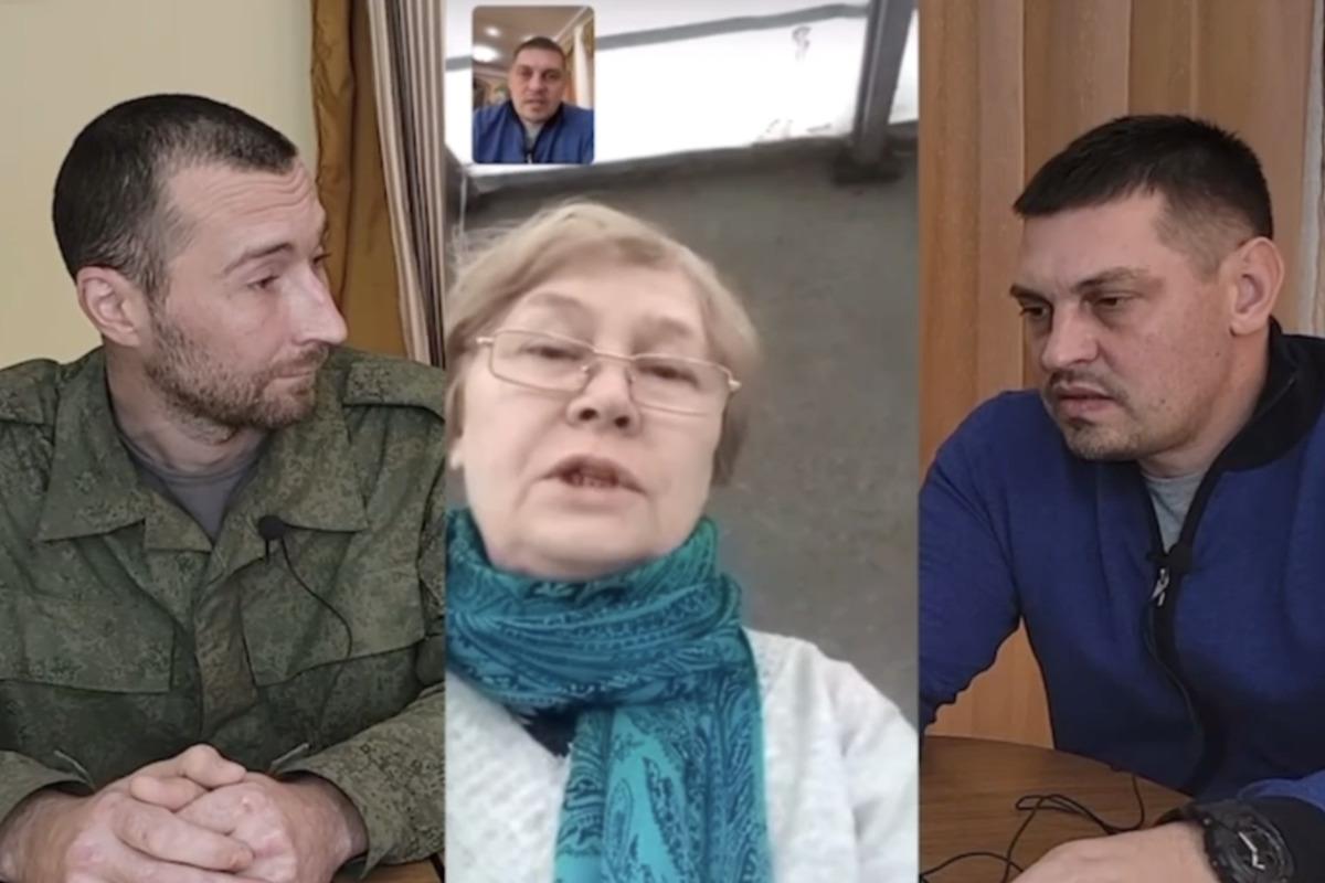 Мать оккупанта не захотела общаться с журналистом / Скриншот Мать оккупанта не захотела общаться с журналистом / Скриншот