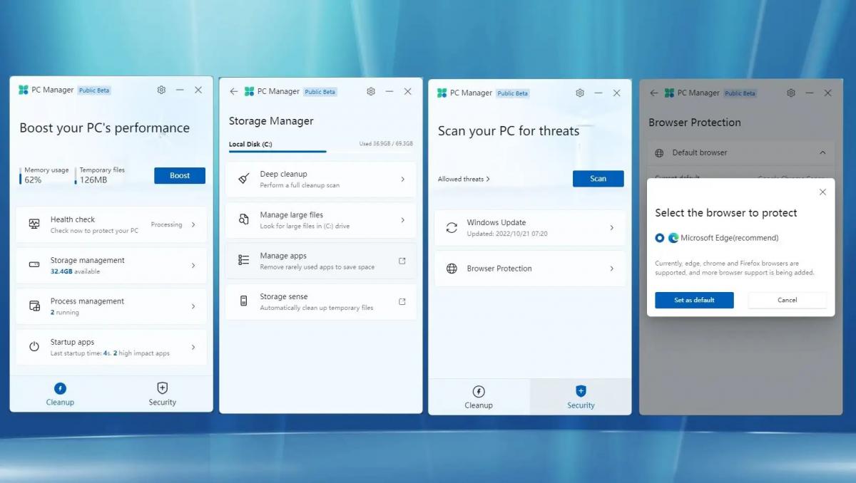 Microsoft выпустила приложение PC Manager - аналог CCleaner / Источник: Microsoft Microsoft выпустила приложение PC Manager - аналог CCleaner / Источник: Microsoft