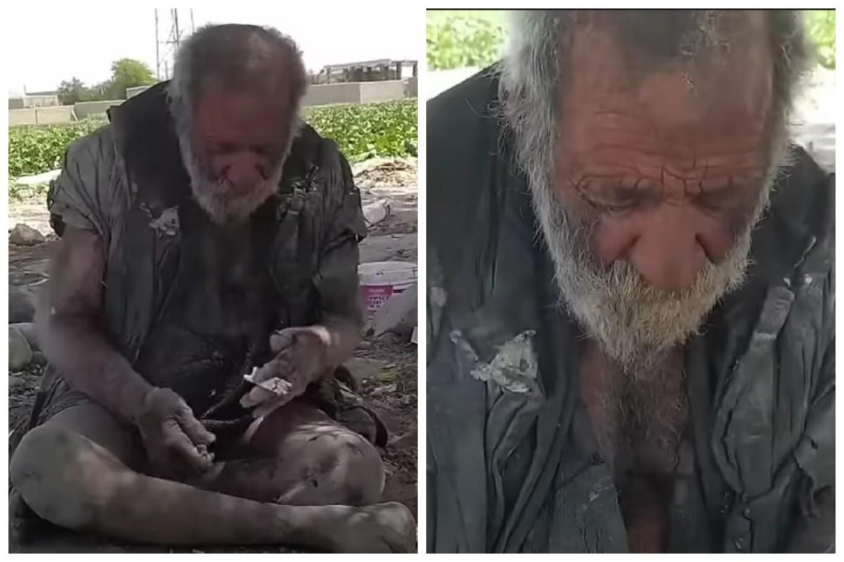 Мужчина, который не мылся более 60 лет, питался падалью и курил трубку, которую наполнял экскрементами животных / скриншоты