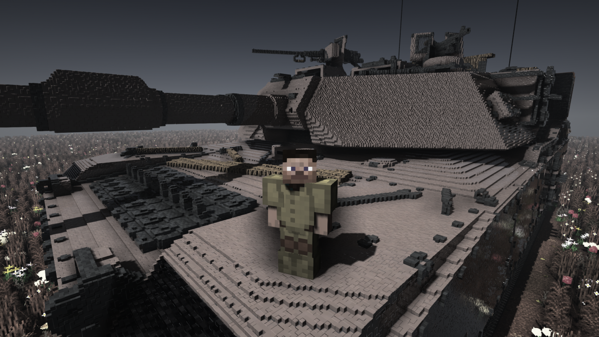 Реалістичний танк в Minecraft / фото Zmilkirill Реалістичний танк в Minecraft / фото Zmilkirill