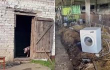 "Знайшли собі подібних": окупанти жили у свинарнику та зносили туди крадені пралки (відео)