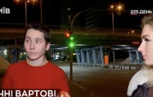 У Києві журналістка цькувала порушника комендантської години, поки його "карав" тероборонівець (відео)