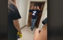 Українці провчили італійця, який вивісив російський прапор у себе на балконі (відео)