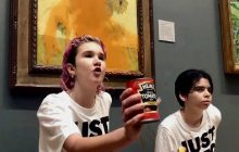 Экоактивисты облили супом картину Ван Гога в Национальной галерее Лондона (видео)