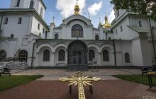 Сорванный крест на Софии Киевской восстановят (видео)