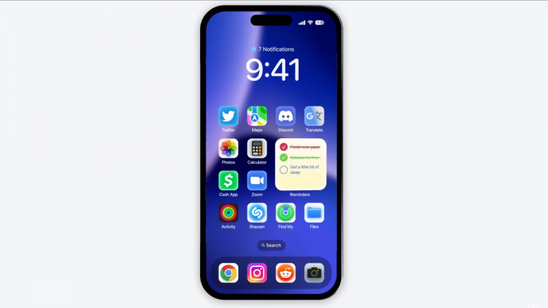 Дизайнер показал концепт iOS 17 с новым рабочим столом / Скриншот с видео Дизайнер показал концепт iOS 17 с новым рабочим столом / Скриншот с видео
