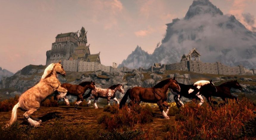 Скачки, стоя на коне: в Skyrim обнаружили новый забавный баг (видео)
