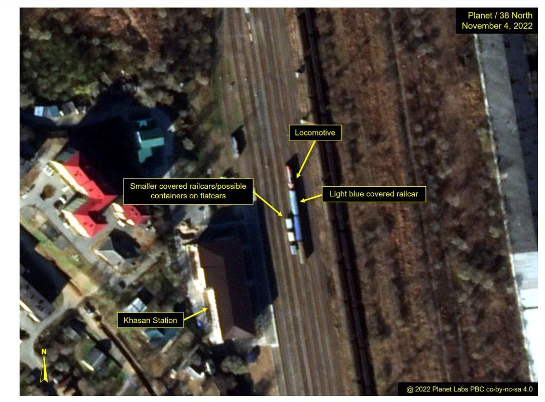 Спутниковые снимки поезда / фото 38north.org Спутниковые снимки поезда / фото 38north.org