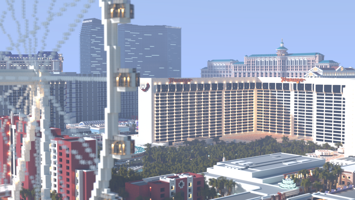 Гравець в Minecraft відтворив знамениту частину Лас-Вегаса в масштабі 1 до 1 / фото BaroBuilder