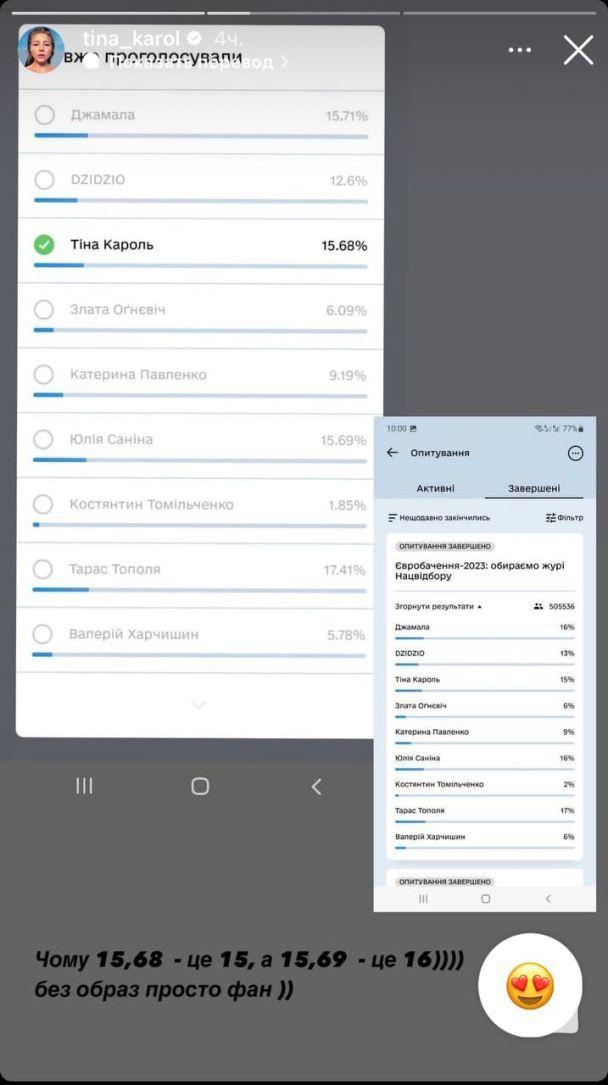 Скриншот stories Кароль Скриншот stories Кароль