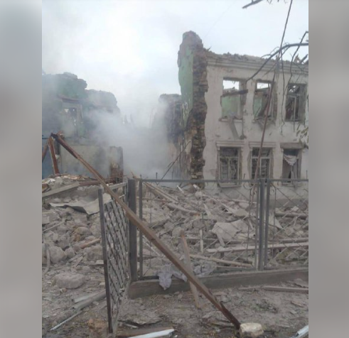 Enemies destroyed the school in Zolotoy Balka / photo t.me/khersonskaODA