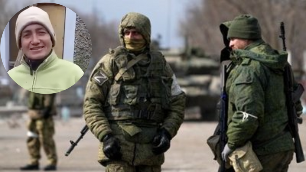 Жінку розсмішив вчинок окупанта / колаж УНІАН Жінку розсмішив вчинок окупанта / колаж УНІАН