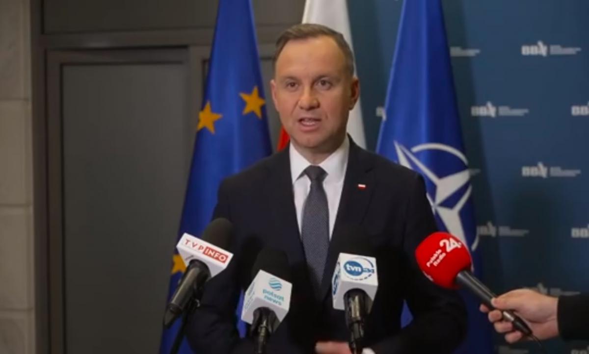 Дуда виступив за збереження виплат українським біженцям, але не всім / скріншот відео