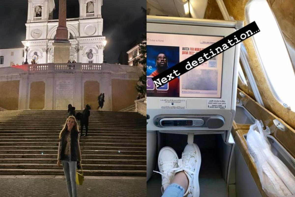 Попова хвастается фото поездок за границу