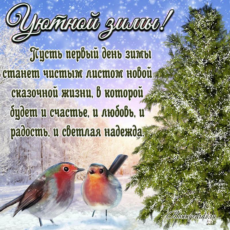 Поздравления с первым днем зимы / фото bonnycards.ru Поздравления с первым днем зимы / фото bonnycards.ru