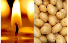 Свічка з картоплі та без неї: як зробити каганець, який буде горіти весь день (фото)